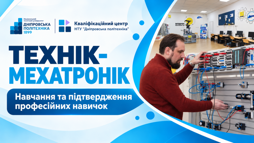 Опануйте мехатроніку та підтвердьте кваліфікацію: Дніпровська політехніка відкриває набір